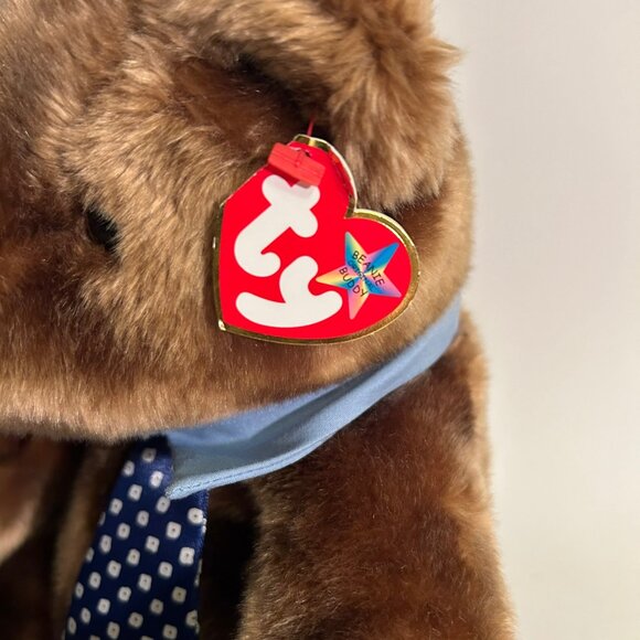 2001 TY Beanie Buddy Original Hero bear 8” brown - Picture 6 of 7